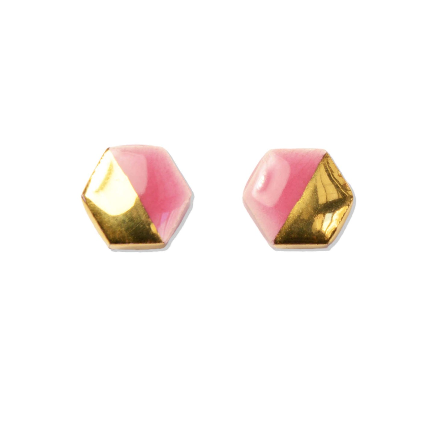 Orecchini Esagono Oro - Tuttə Diversə - Gold Edition - Amapola Ceramica