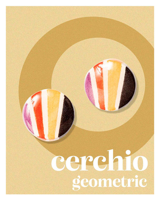 Orecchini Cerchio Linee - Tuttə Diversə - Amapola Ceramica